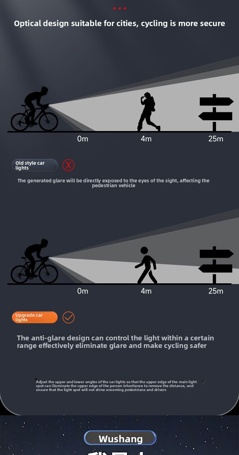Dakese Mountain Bike High Brightness Night Riding Rechargeable Flashlight Bicycle Front Light Long Range Waterproof_voghion.com