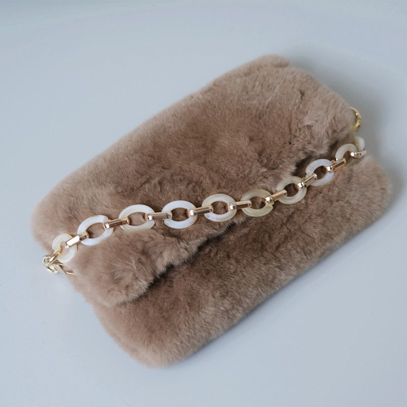 Women's Round Colorful Acrylic Resin Spring Summer Handmade Detachable Thick Bag Decoration Chain_voghion.com
