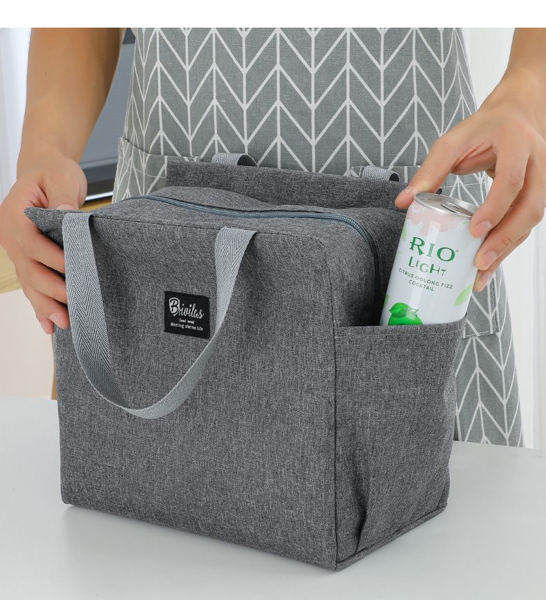 Moderne isolierte Lunchtasche – leichte Thermo-Mahlzeitentasche für Büro und Schule, auslaufsicherer Lebensmittelbehälterträger mit zwei Taschen_voghion.com