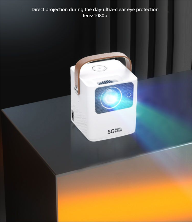 New 5G Portable HD Smart Projector WiFi Mobile Screen Casting Home Theater Bedroom Living Room Wall Projection_voghion.com