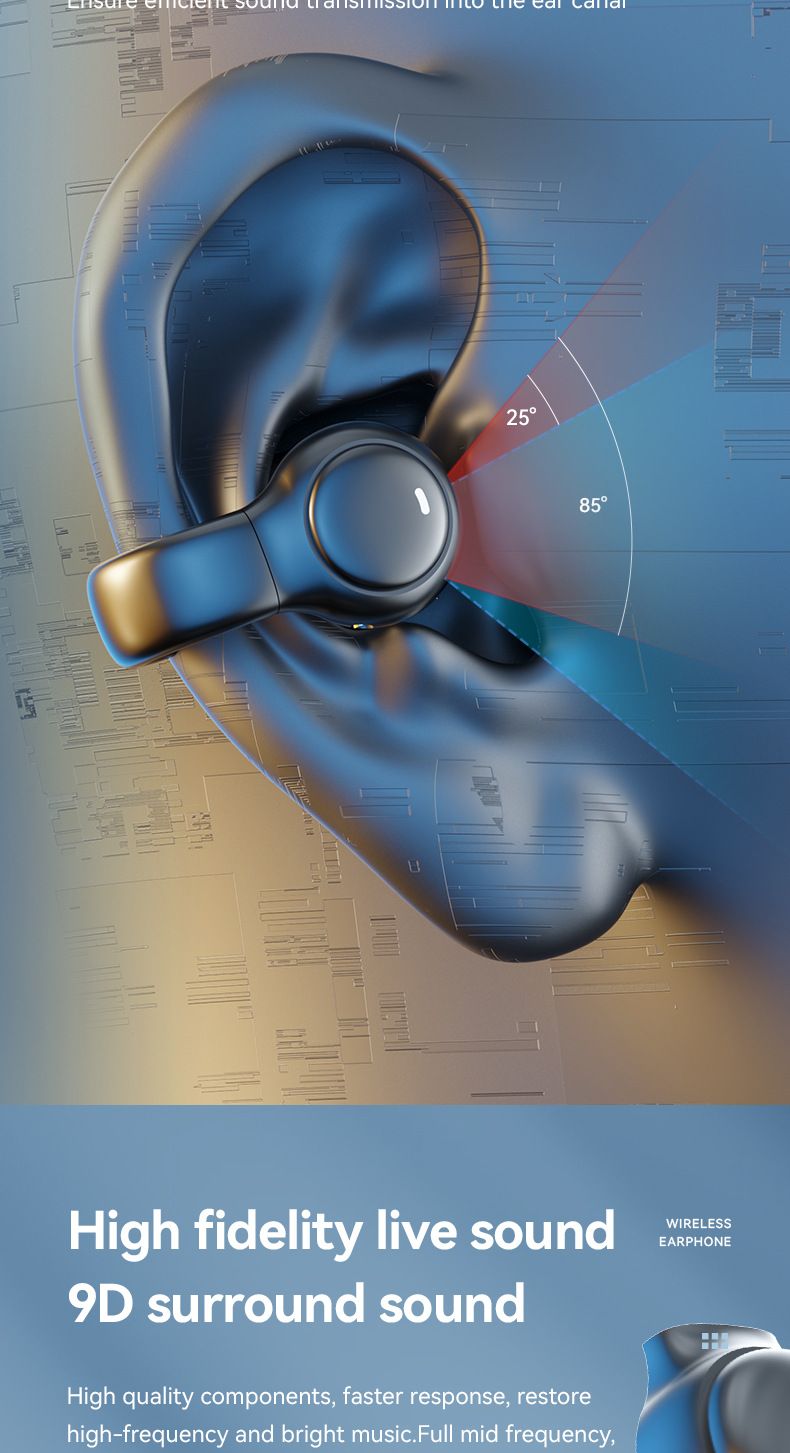 syct M47 New Bluetooth Long Battery Life Large Capacity In-Ear Digital Display Screen Rechargeable Earphones 5.4_voghion.com