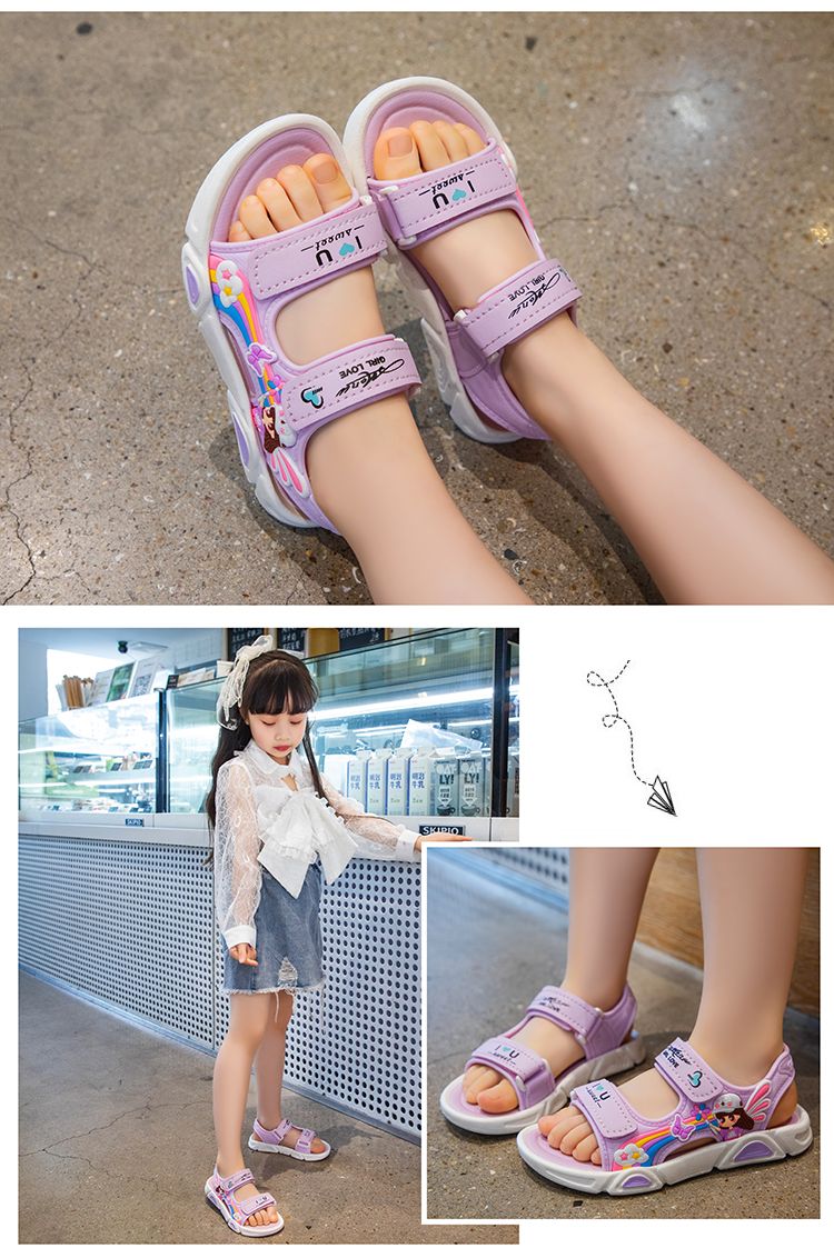Girl Summer Princess Cute Soft Bottom Sandals_voghion.com
