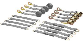 VEVOR Ratchet Tie Down Straps, 2'' X 15.6' Heavy Duty Ratchet Straps With Snap Hooks, 4000 Lbs Working Load, 4 Pack Tie Down Set Includes 8 Axle Straps For Moving Motorcycle, Cargo & Daily Use_voghion.com