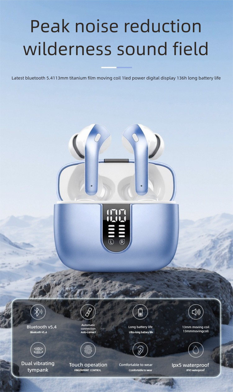 OEM Earbud Sports Wireless Long Battery Life Smart Noise Cancelling Bluetooth Earphones_voghion.com