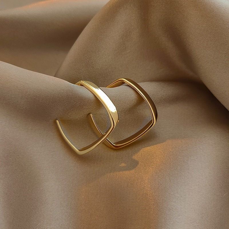 Orecchini in argento con ago esagerato e geometrico per donna, eleganti e leggeri, in metallo di alta qualità, di lusso e alla moda._voghion.com