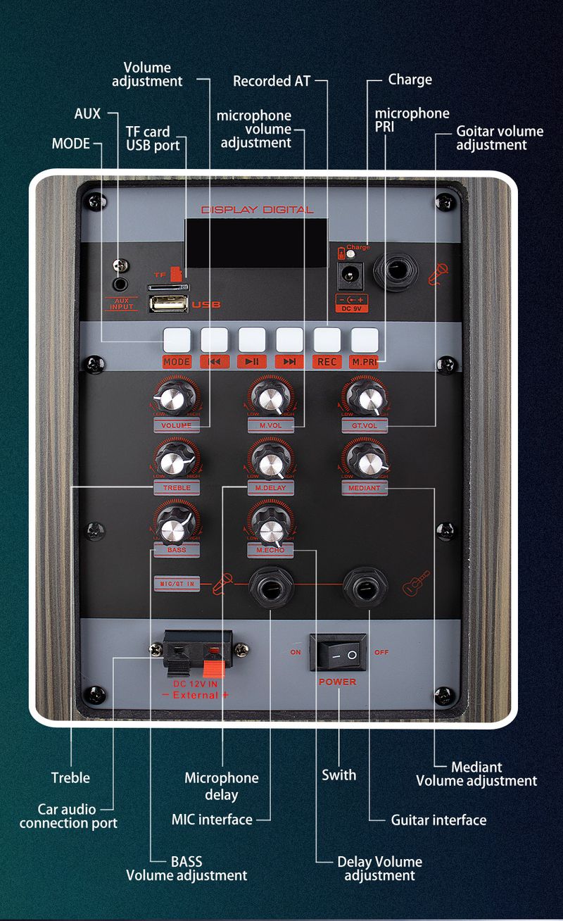 JQS910 välitantsu suur võimsusega heli Bluetooth K Song Rod lauluesitus, suur kõlar_voghion.com