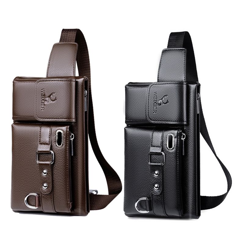 WEIXIER Marke Unisex Single-Schulter Multi-Funktion Sport Laufen Große-kapazität Taille männer Brust Tasche Casual Messenger_voghion.com
