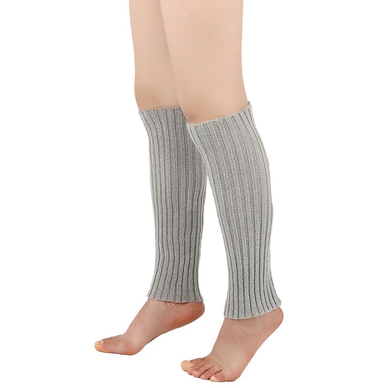 Unisex Beinwärmer für Männer und Frauen Gestrickte Fußwärmer Farbig gestreifte Stiefelwärmer Stapelsocken_voghion.com