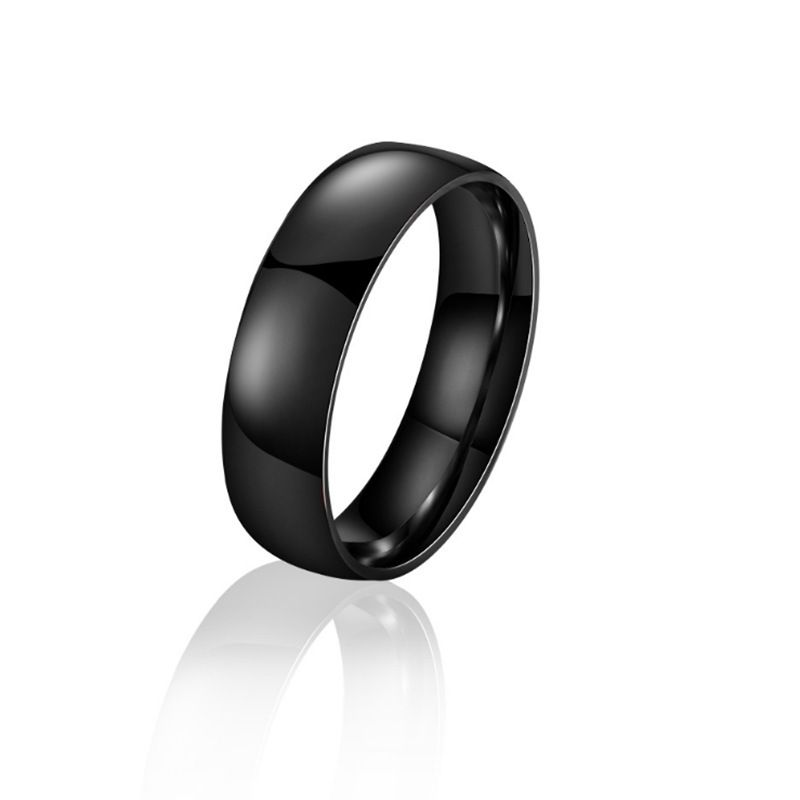 anello in acciaio al titanio da uomo gioielli coreani 24 6 8mm arco liscio semplice anello in acciaio inossidabile anello di coppia_voghion.com