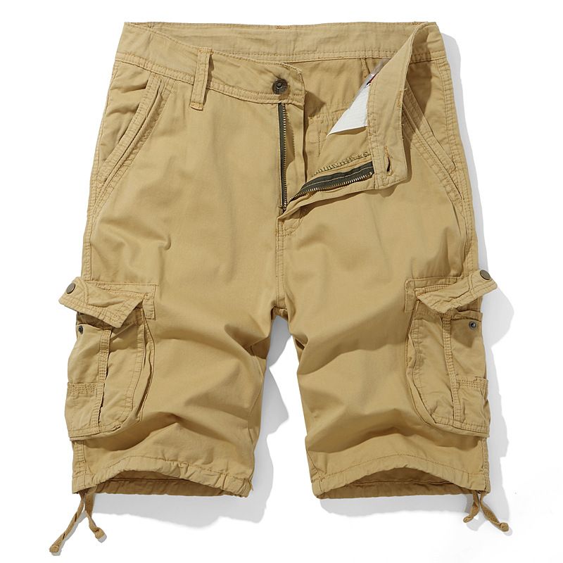 Premium Products Men's Casual Cropped Trendy Workwear Shorts, Plus Size Multi Pocket Mid Length Pants_voghion.com