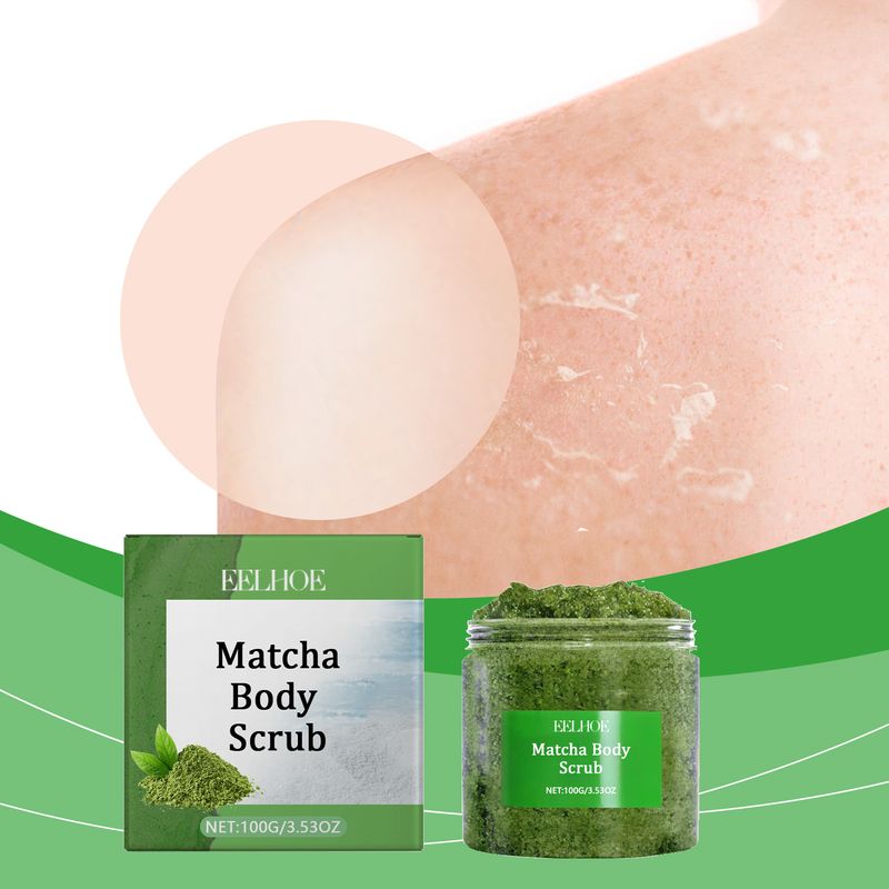 EELHOE Matcha Sea Salt Scrub For Body Cleansing, Nourishing And Moisturizing Skin Moisturizing And Hydrating Exfoliating Scrub_voghion.com