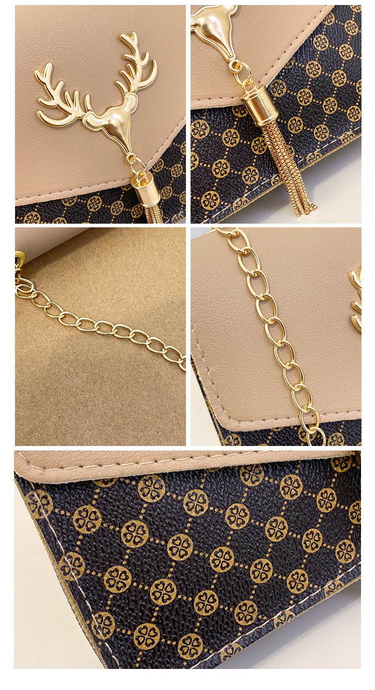 Borsa 2023 Borsa piccola alla moda Nuova borsa a tracolla in hardware con nappa di piccoli cervi Borsa a tracolla personalizzata_voghion.com