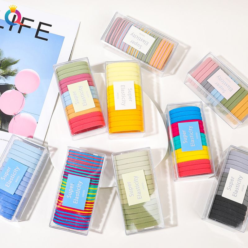 Set di elastici per capelli morbidi ed eleganti - Confezione da 15 pezzi con elevata elasticità, delicati sui capelli, colori alla moda per donne e ragazze_voghion.com