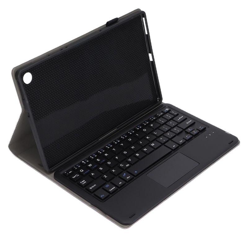 Clavier sans fil amovible noir avec pavé tactile et accessoires informatiques en cuir PU FG_voghion.com