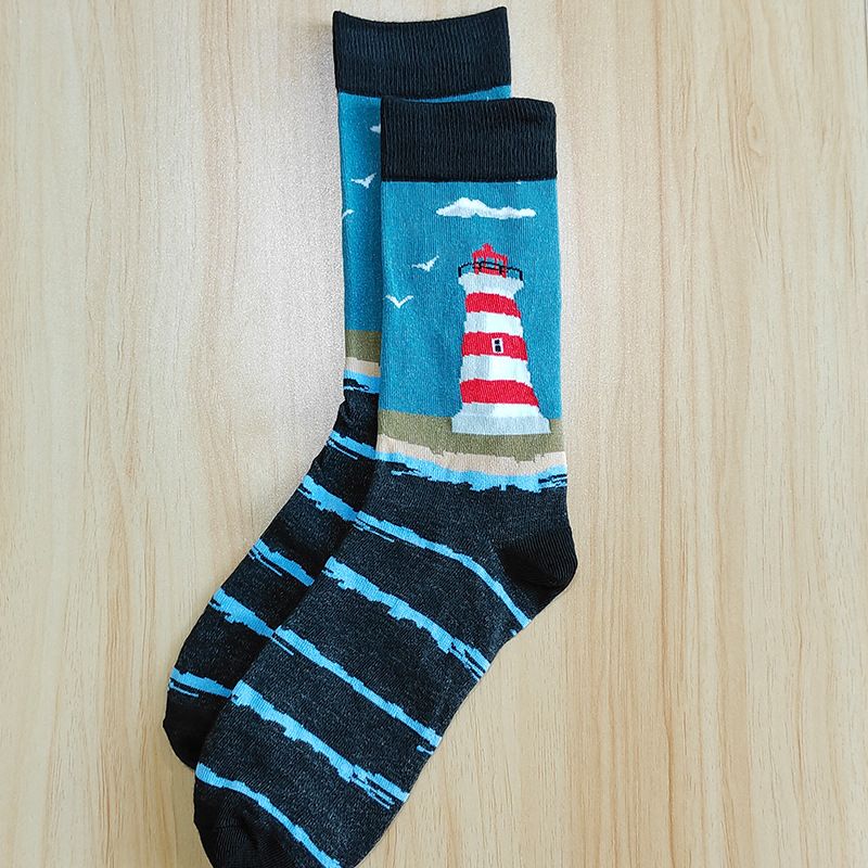 2025d Heißer Verkauf Mitte-Kalb Herbst Trend Winter Stil Unisex Baumwolle Socken_voghion.com