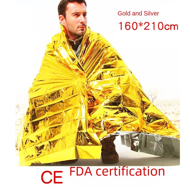 Export e-kereskedelem arany és ezüst 160x210cm vésztakaró vésztakaró életmentő szigetelő naptej túlélőtakaró_voghion.com
