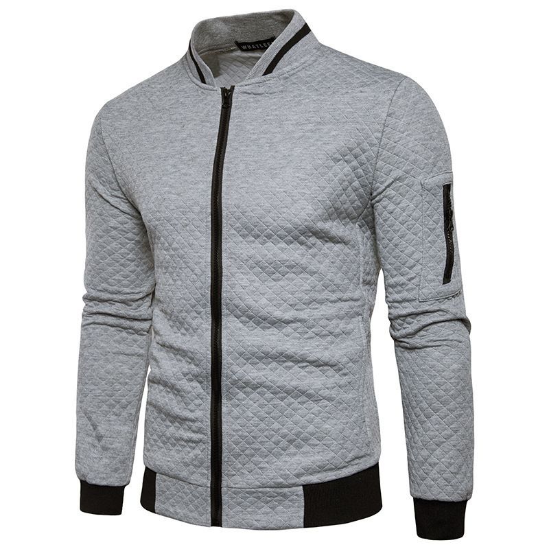 2022 Neue Herren-Sweatshirt mit Reißverschluss und Stehkragen, lässige Strickjacke_voghion.com