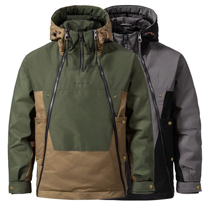 Winter New Men's Double Zipper Design Trendy Casual Jacket 90 White Duck Down Warm Coat for Men_voghion.com