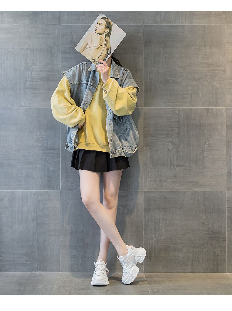Thick-soled Transparent Mesh And Double-layer Mesh Heightening Dad Shoes Casual Versatile Style Small Women's Shoes_voghion.com