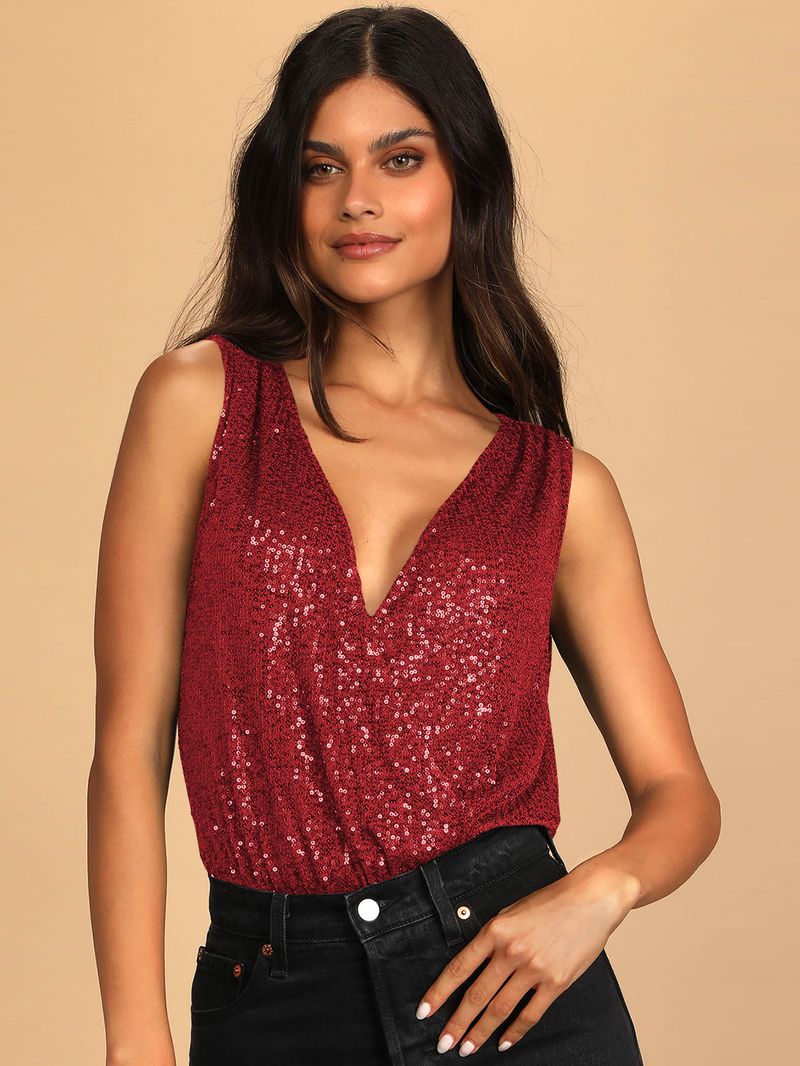 Damkläder Högkvalitativ flash nattklubb sexig V-ringad rygglös kändis paljettjumpsuit temperament elegant mångsidig botten_voghion.com