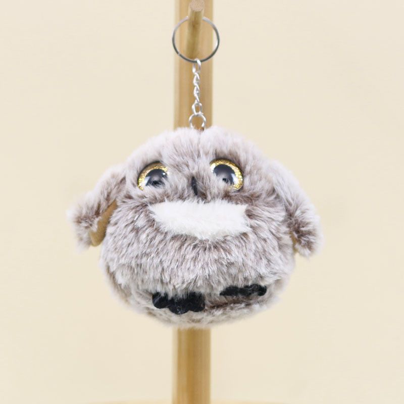 Plush Owl Adorable Realistic Keychain Soft Toy Cute Stuffed Doll Charm Bag_voghion.com