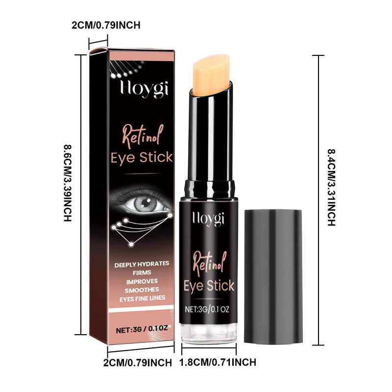 Hoygi Retinol Eye Stick, Brightening And Firming Skin Around Eyes Fade Eye Lines Dark Circles Anti-Aging Eye Cream_voghion.com