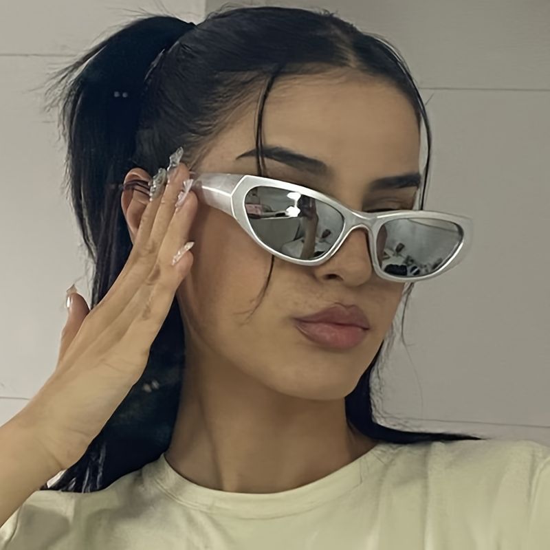 Ochelari de soare sport la modă Y2K Cyberpunk pentru femei și bărbați, ochelari de soare sport la modă cu oglindă futuristă pentru ciclism, petrecere pe plajă_voghion.com