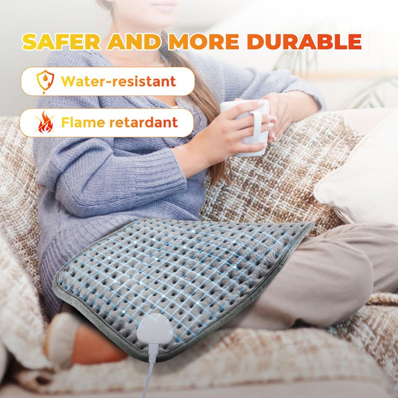 9 Sıcaklıklı Elektrikli Isıtma Pedi - Sırt ve Göbek Ağrısı Giderici Ultra Yumuşak Mikro Polar Isıtma Battaniyesi, 60x30 cm, 220 V, 75 W (ABD/AB/BK Fiş Seçenekleri)_voghion.com