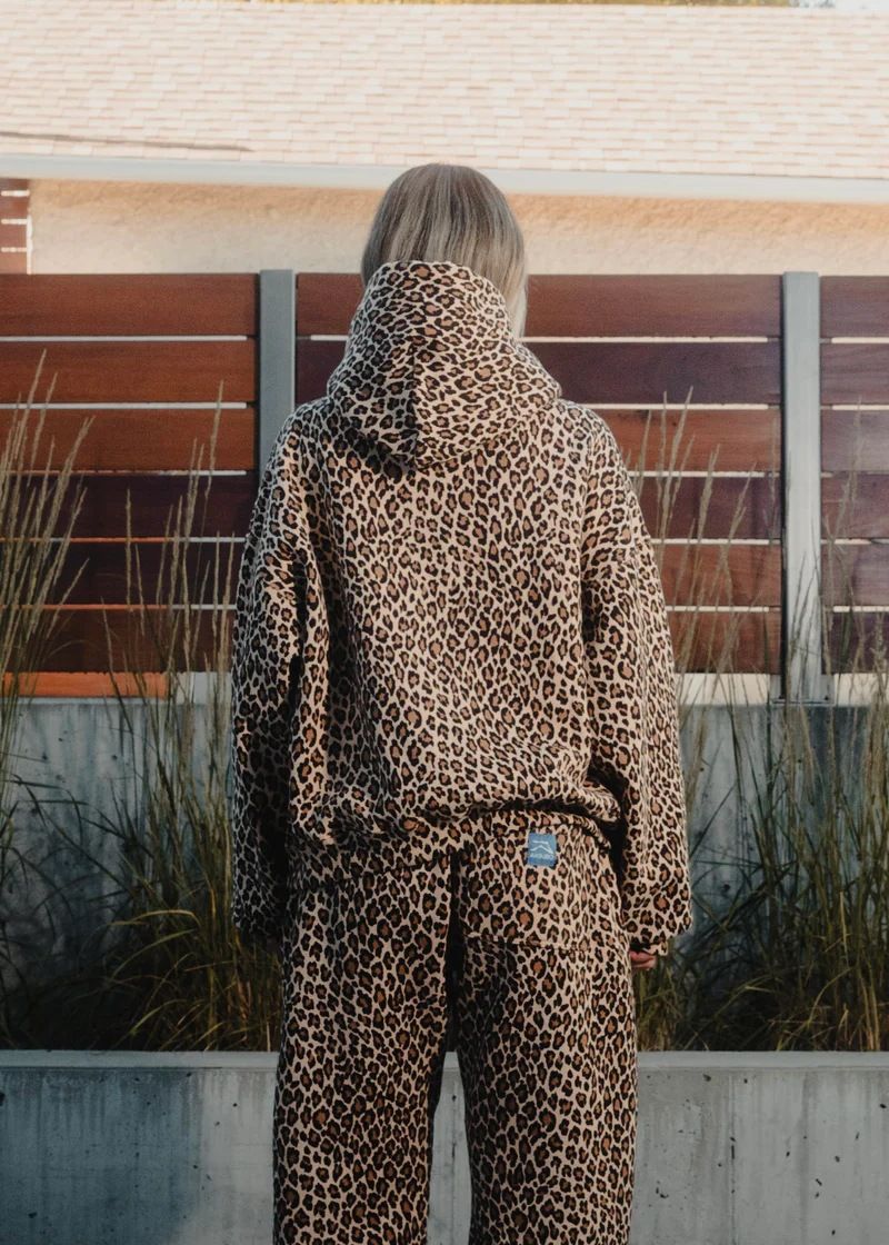 Felpa con cappuccio e cerniera stile hip hop Harajuku con stampa leopardata retrò Y2k_voghion.com