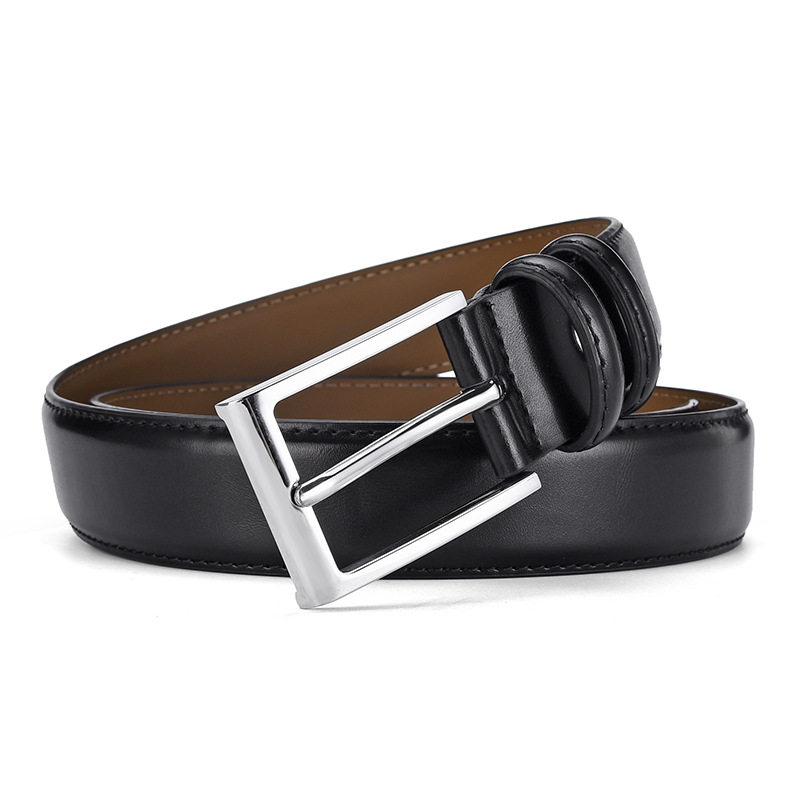 New Hot Good Items Selected Popular Men's Belt with Needle Buckle, Genuine Cowhide, Simple Business Casual Men's Belt_voghion.com