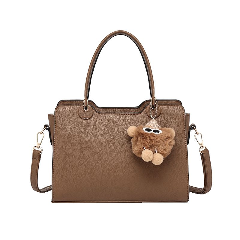 Ensemble de sacs bandoulière tendance pour femme - Sac à main bandoulière 3 pièces en cuir PU avec fermeture éclair, design multi-compartiments, coloris noir/marron foncé_voghion.com