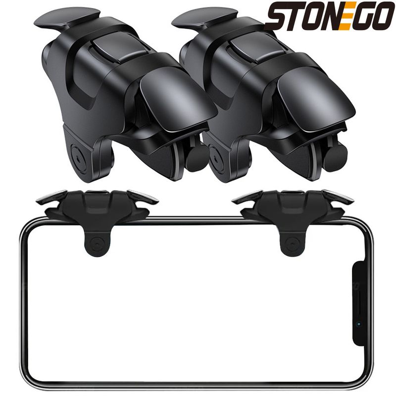 STONEGO 1 paire de déclencheurs de jeu pour téléphone portable PUBG Aim Shooting L1 R1 ABS pour manette de jeu universelle_voghion.com