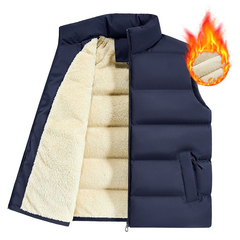 Uomo Agnello In Autunno Inverno, Con Aggiunta Canotta Spessa In Lana, Giacca Per Calore E Calore, Gilet Taglie Forti_voghion.com