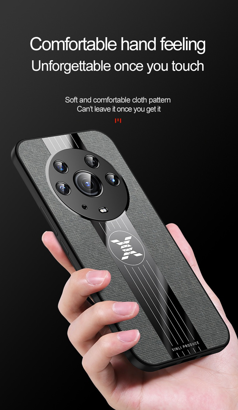 Coque de téléphone de luxe en tissu mat, étui arrière avec anneau de support pour Honor X10 X30 Max X30i X7 X9 5G Magic 4 Lite_voghion.com