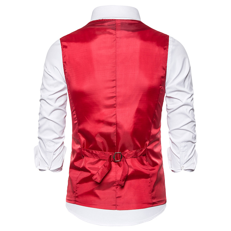 Men's stage costume small sequin vest studio photo host Singer MC vest_voghion.com