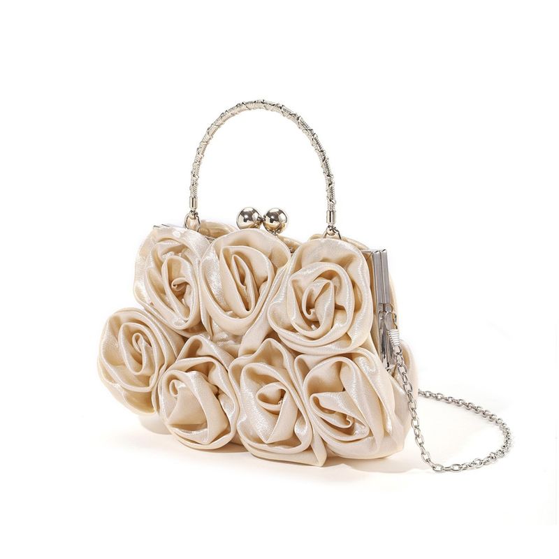 Borsa da sera in raso con rose 3D, stile cinese, cheongsam, sposa_voghion.com