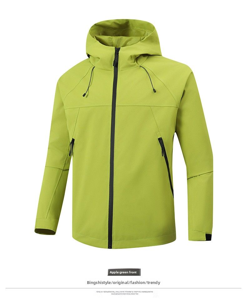 Windproof And Water-proof Jacket Men's Spring And Autumn Thin Outdoor Sports Removable Hat Couple's Tooling Jacket_voghion.com