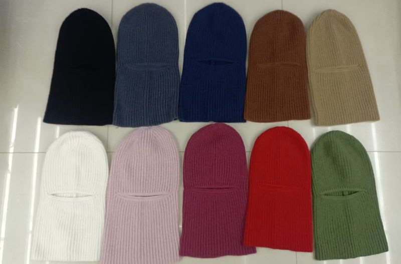 Balaklava, én lue, to bruksområder, vindtett lue med ansiktsbeskyttelse for høst og vinter, strikket lue med pullover, ulllue, nakkebeskyttelse_voghion.com