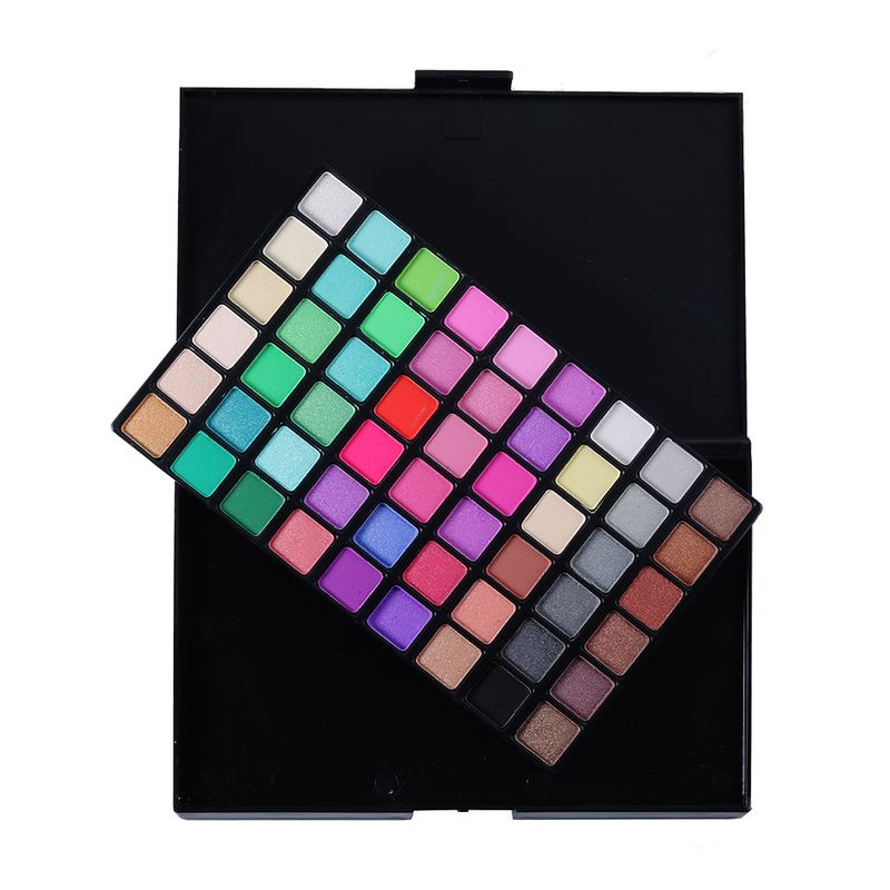 Conjuntos de maquillaje POPFEEL 54 colores de sombras de ojos con pincel para sombras de ojos Maquillaje ahumado mate Paleta de sombras de ojos en tonos tierra Conjunto combinado_voghion.com