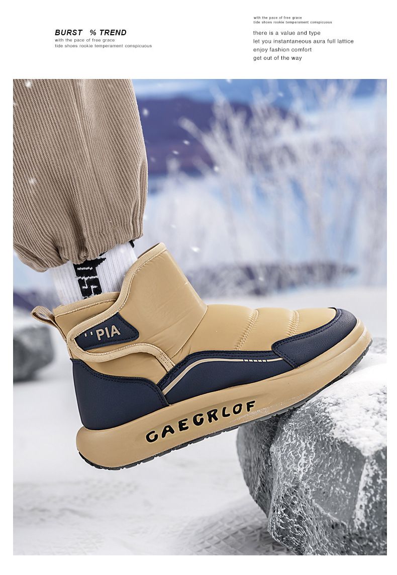 Herren-Winterstiefel mit Fleecefutter – wasserdichte, rutschfeste High-Top-Schuhe für kaltes Wetter, bequem und warm_voghion.com