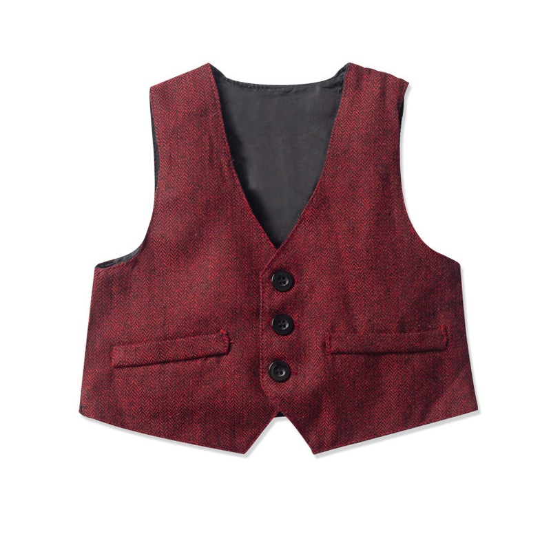 Kinderbekleidung Säuglinge und Kleinkinder Britische Weste Einteiliger Gentleman-Hut zum Klettern Einjährige Kleidung Gentleman-Anzug für Neugeborene_voghion.com