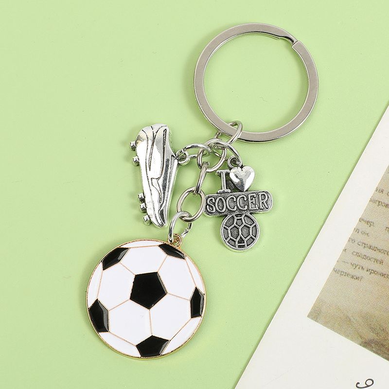 Portachiavi commemorativo in lega con ciondolo a forma di goccia per appassionati di sport calcistici, borsa per la scuola, accessori_voghion.com