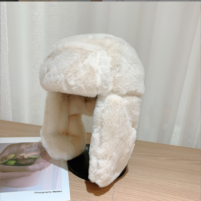 Berretto caldo ispessito invernale Berretto russo Berretto bomber di tendenza da donna coreano moda Ushanka con paraorecchie regolabile_voghion.com