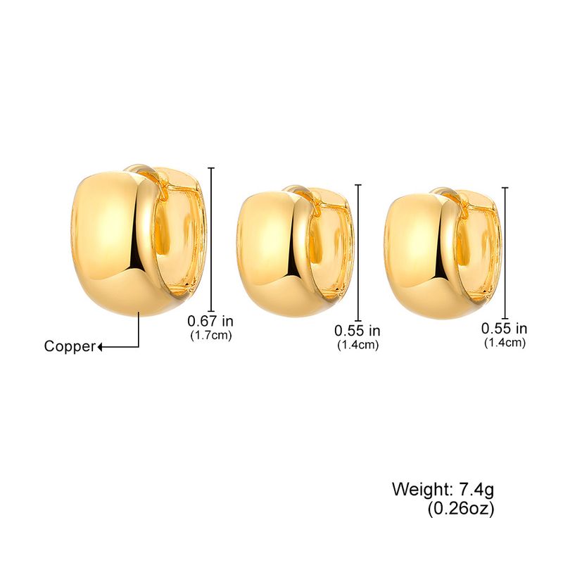 GEOMETRIC TRIO - Alloy Hoop Earrings Set (High-End Minimalist Jewelry, Retro Personality Design)_voghion.com