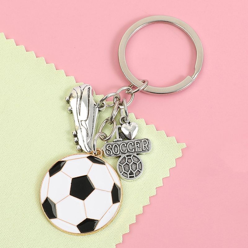 Portachiavi commemorativo in lega con ciondolo a forma di goccia per appassionati di sport calcistici, borsa per la scuola, accessori_voghion.com