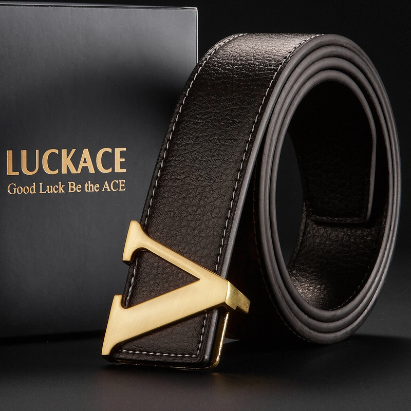 LUCKACE Disainvöö Meestele Mood Naiste kiri Smooth Alloy V Pandlaga Nahast Rihmad Kingitused Vöökoht_voghion.com