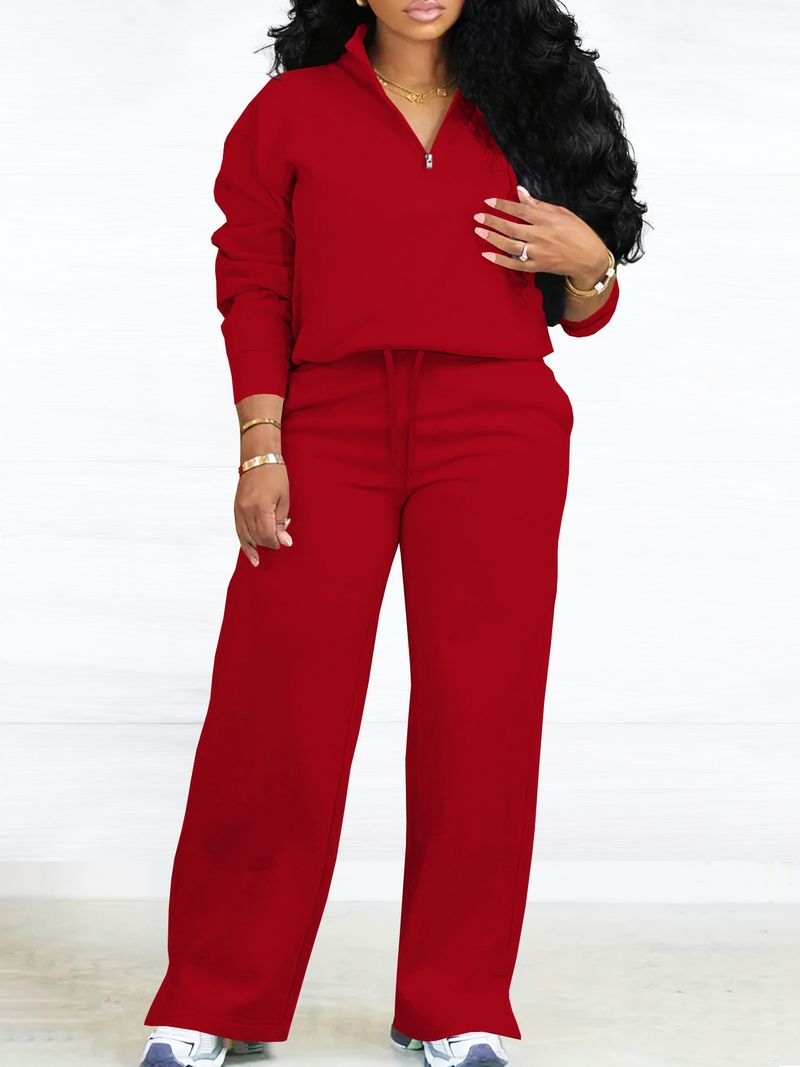 Abbigliamento da donna autunno e inverno felpa a maniche lunghe pantaloni con coulisse casual due pezzi suit_voghion.com