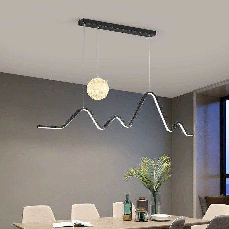 Restaurant Pendant Modern Tea Room Dining Nordic Threaded Minimalist Long Strip Light Luxury Creative Bar Table_voghion.com