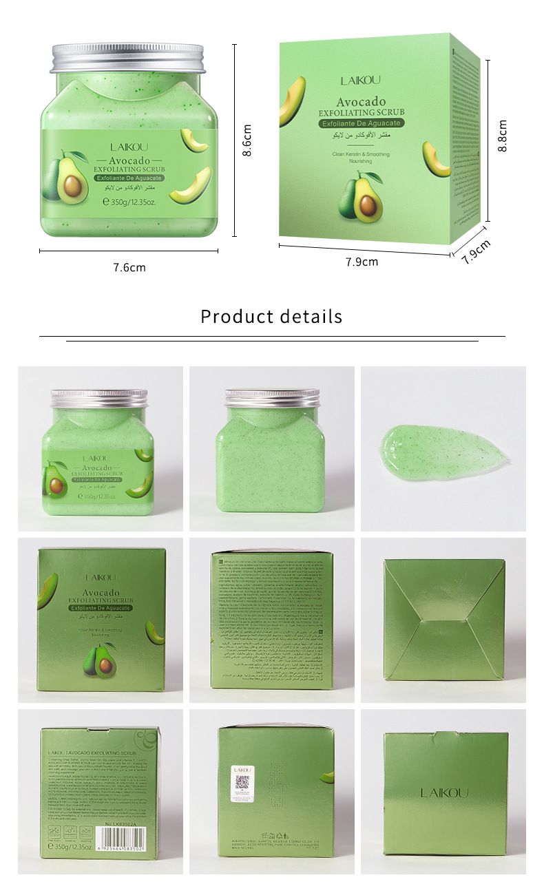 Scrub e trattamenti per il corpo Laike Scrub all'avocado 350 g Keratin Smooth Skin Rejuvenation Cosmetics Prodotti per la cura della pelle_voghion.com
