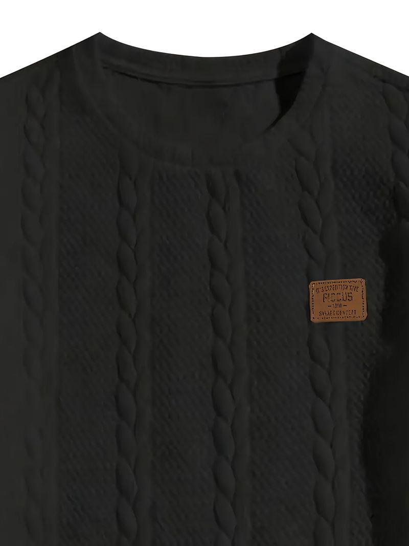 Ensemble 2 pièces décontracté d'été pour homme : t-shirt à manches courtes en tricot côtelé et short mi-long à patchs, pour un style streetwear et un confort quotidien_voghion.com